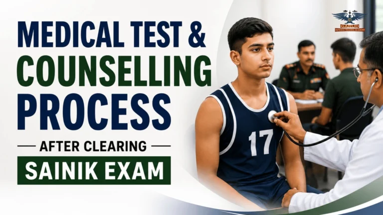 sainik medical test and counselling